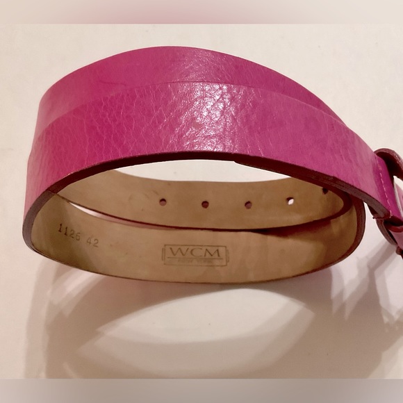 WCM pink leather belt for women. size - L. Used. good condition. main image 8